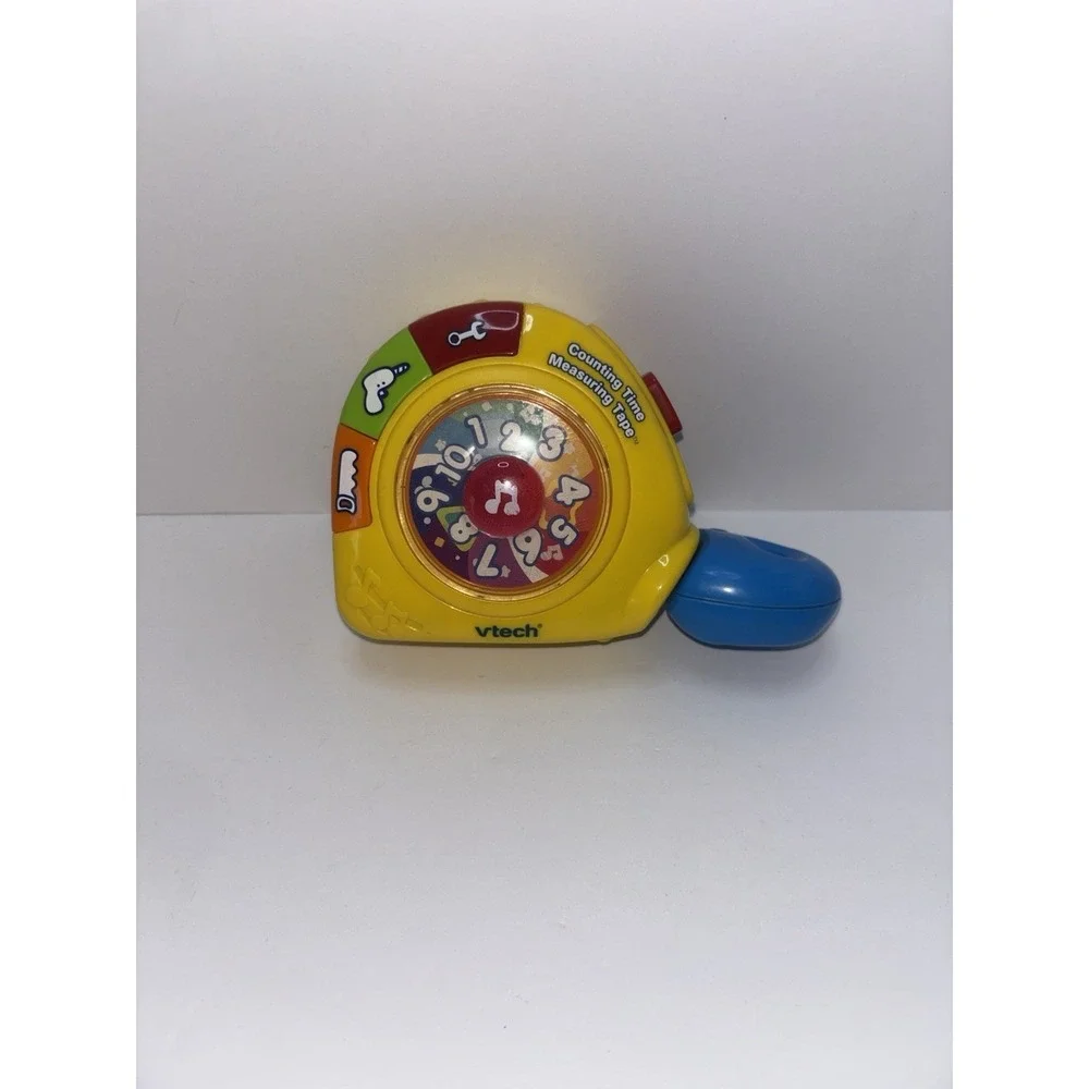 VTech 1-2-3 Measure Tape Learning Toy Lights Sounds Counting Retractable Fabric‎